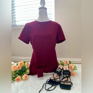 Elegant Burgundy Women's Top